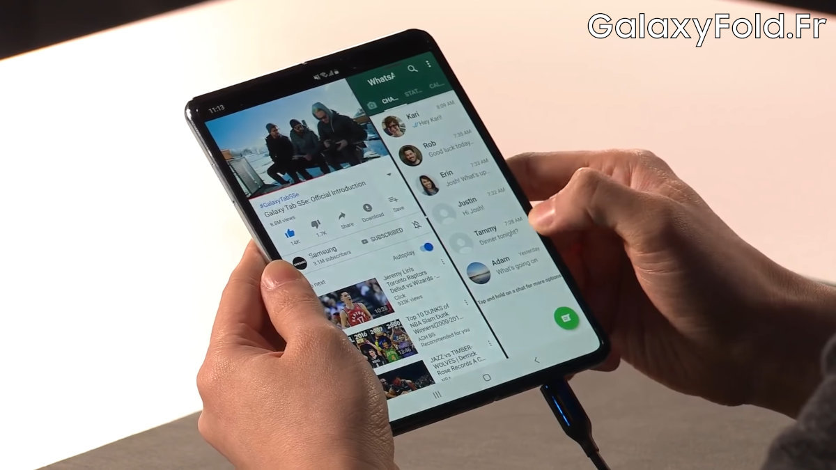 Le Samsung Galaxy Fold est un smartphone pliable multitâche