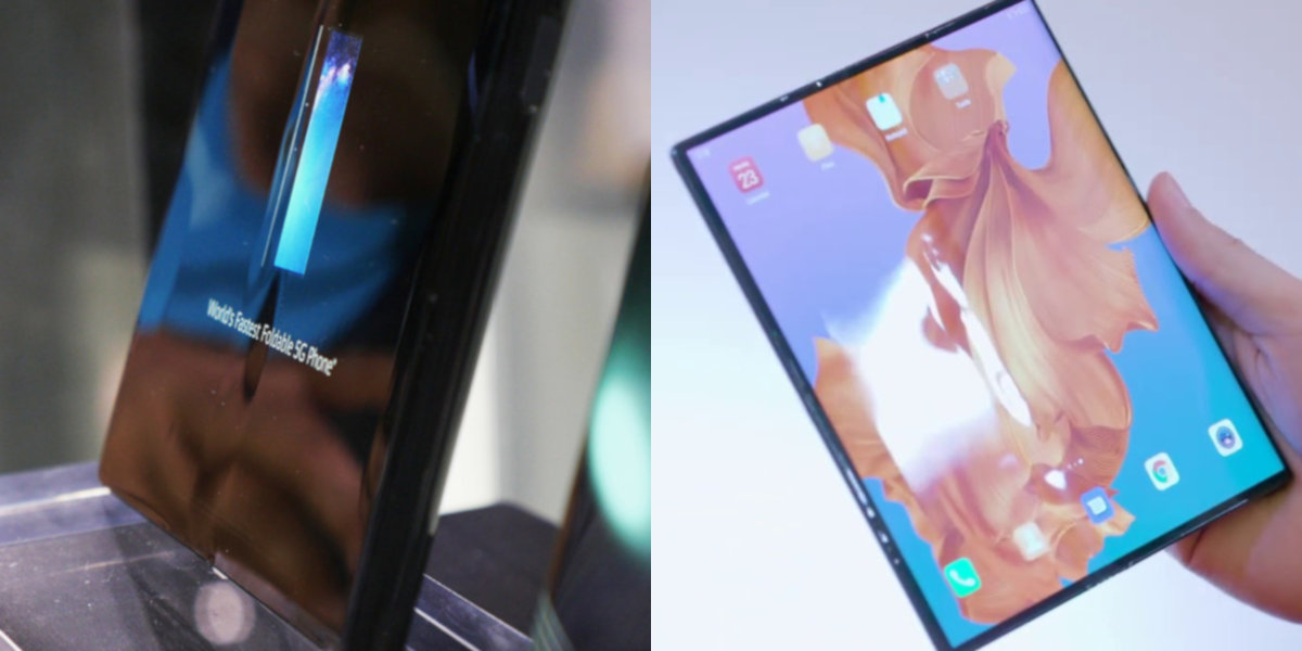 L'écran du Huawei Mate X présente le même problème avec sa surcouche en plastique