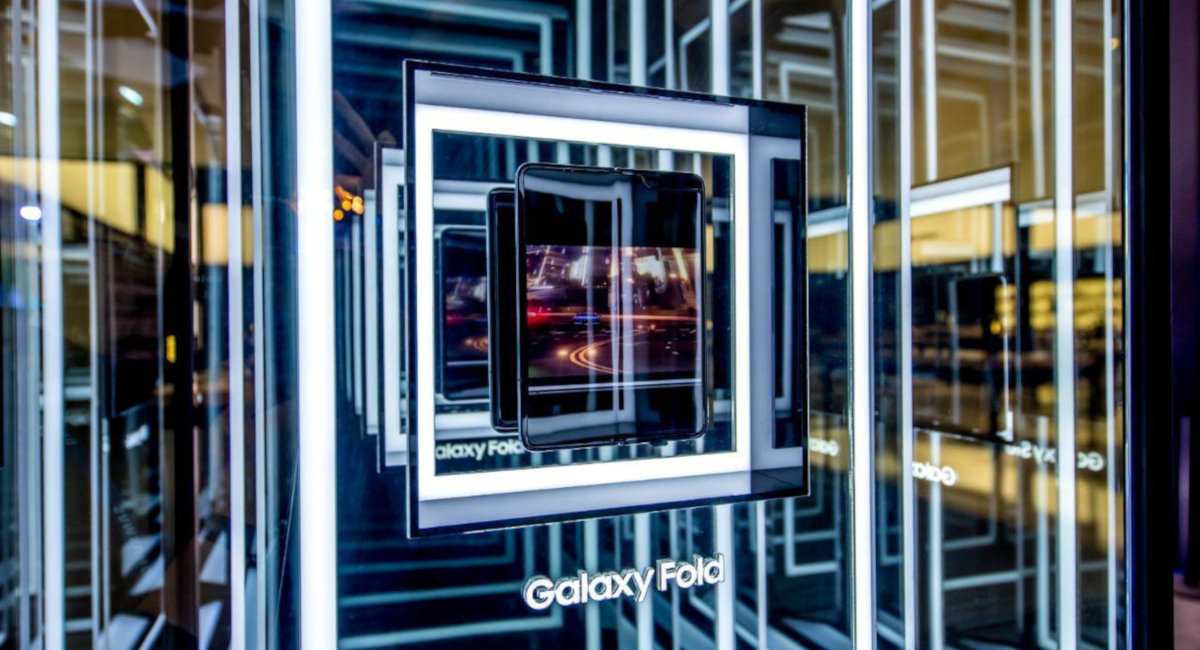 Le Galaxy Fold exposé au Mobile World Congress 2019 à Barcelone